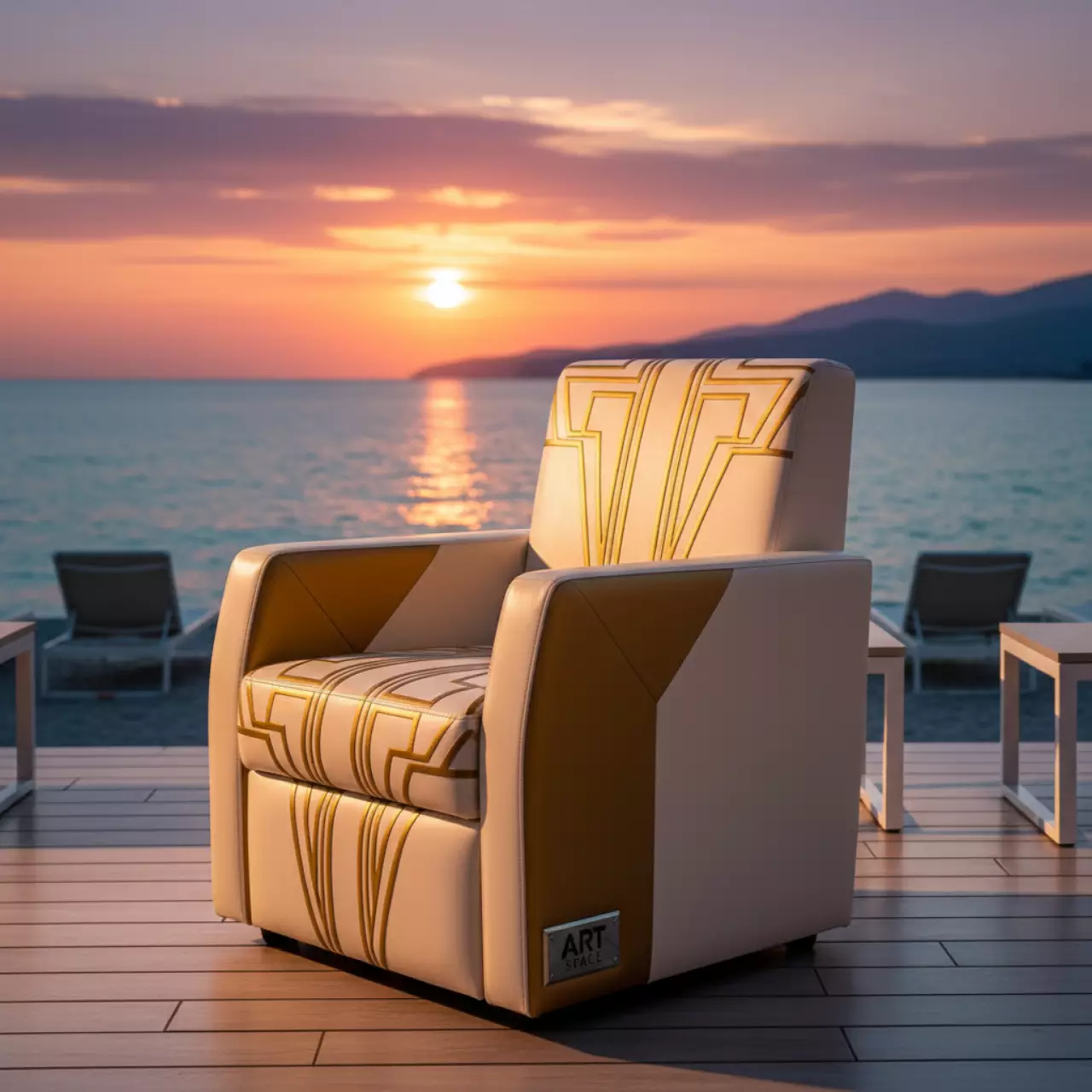 Аренда Кресло трансформер Беверл экокожа на пляжных клубах Хосты — ART SPACE