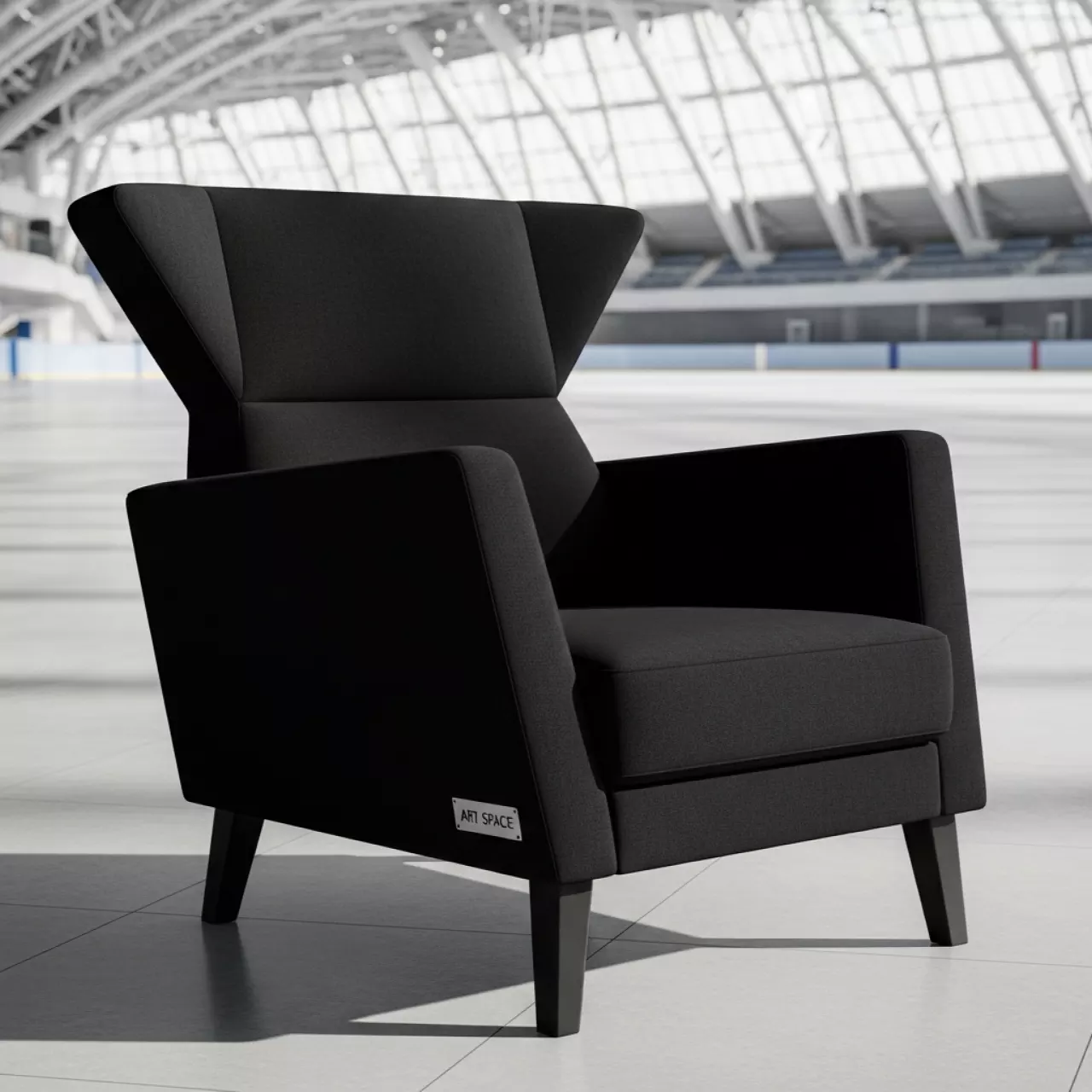 Аренда Кресло Trapezium черное в ледовом дворце «Большой» — ART SPACE