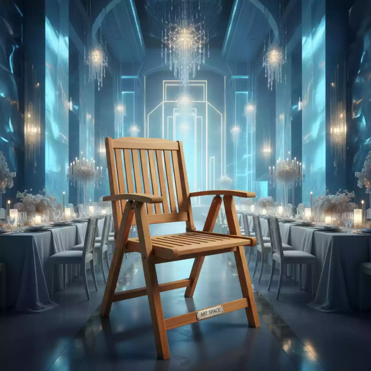 Аренда Кресло Turin складное из тика в ледовом дворце «Большой» — ART SPACE