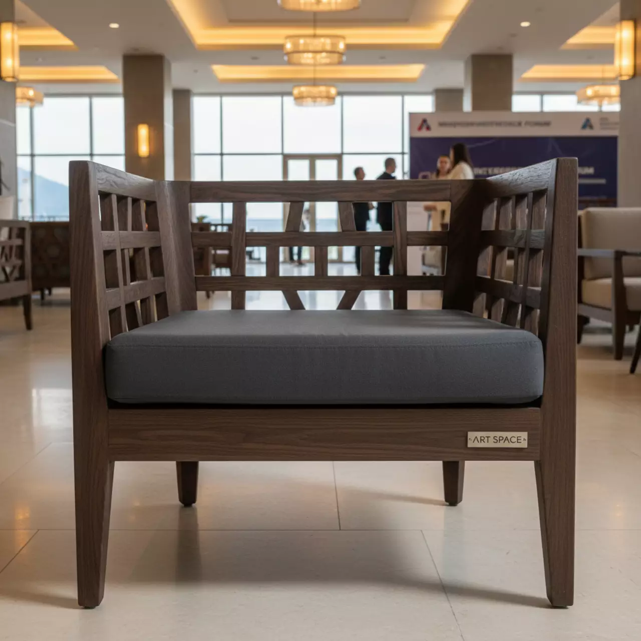 Аренда Кресло Уэльс ажурное плетение с подушкой мореная лиственница в отеле Radisson Lazurnaya — ART SPACE