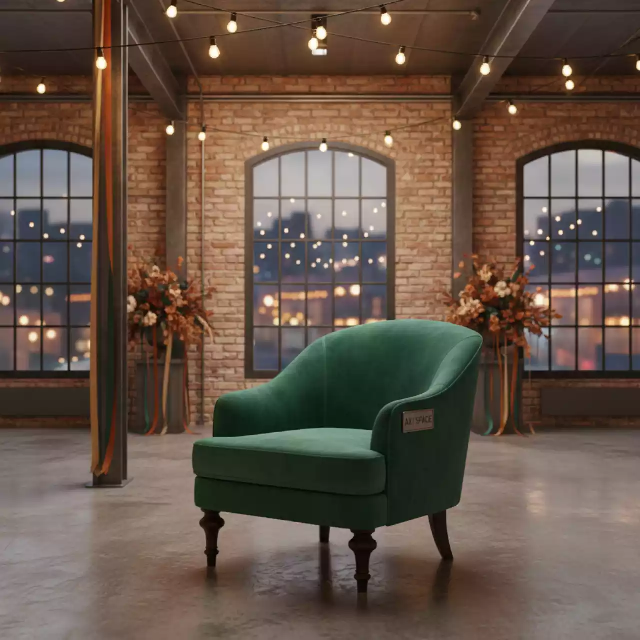 Аренда Кресло велюр изумрудное Байрон в Swissôtel Resort Sochi Kamelia — ART SPACE