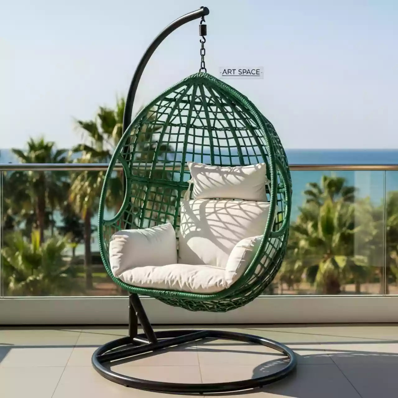 Аренда Кресло зеленое подвесное в гранд-отеле «Жемчужина» — ART SPACE
