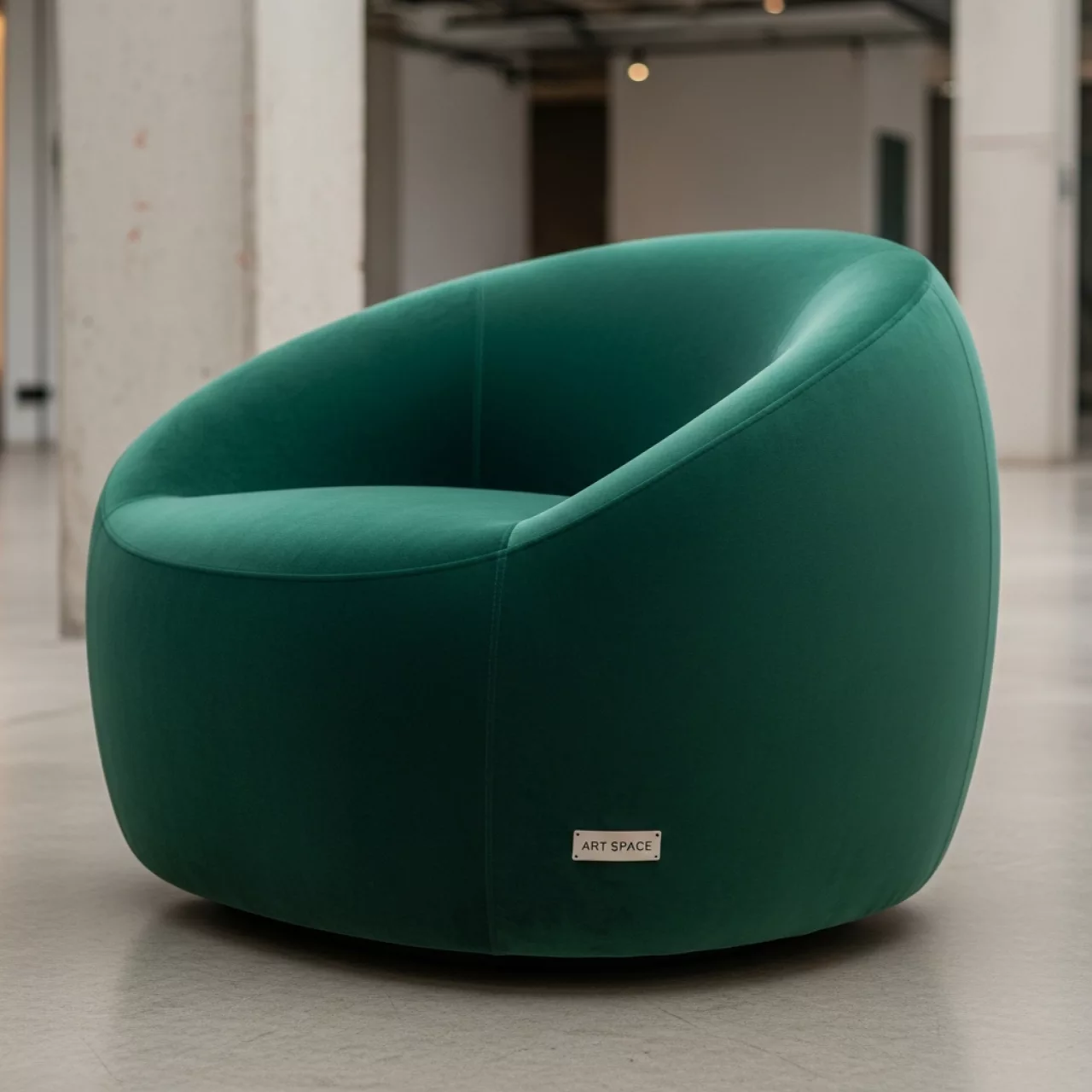 Аренда Кресло зеленое Velvet pouf в Boutique Hotel PORTUM 1905 — ART SPACE