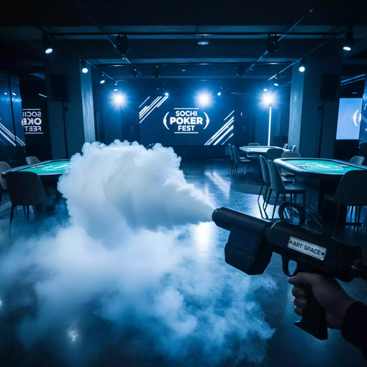 Аренда Крио пушка ручная Gun MagicFX в Boutique Hotel PORTUM 1905 — ART SPACE