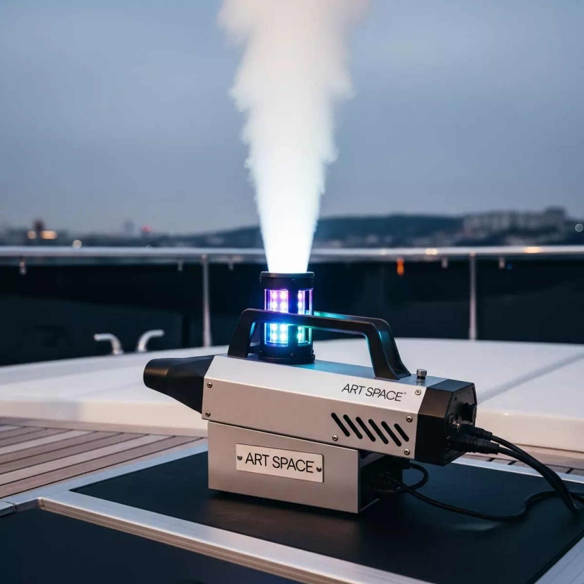 Аренда Крио установка Cryo Jet CO2 LED DMX на VIP теплоходе (Морпорт Сочи) — ART SPACE