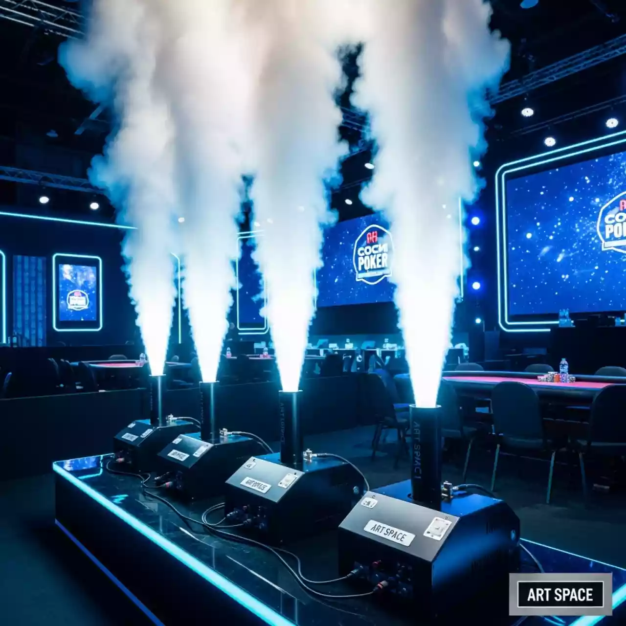 Аренда Криоэффекты стационарные CO2 Jet в ледовом дворце «Роза Хутор» — ART SPACE