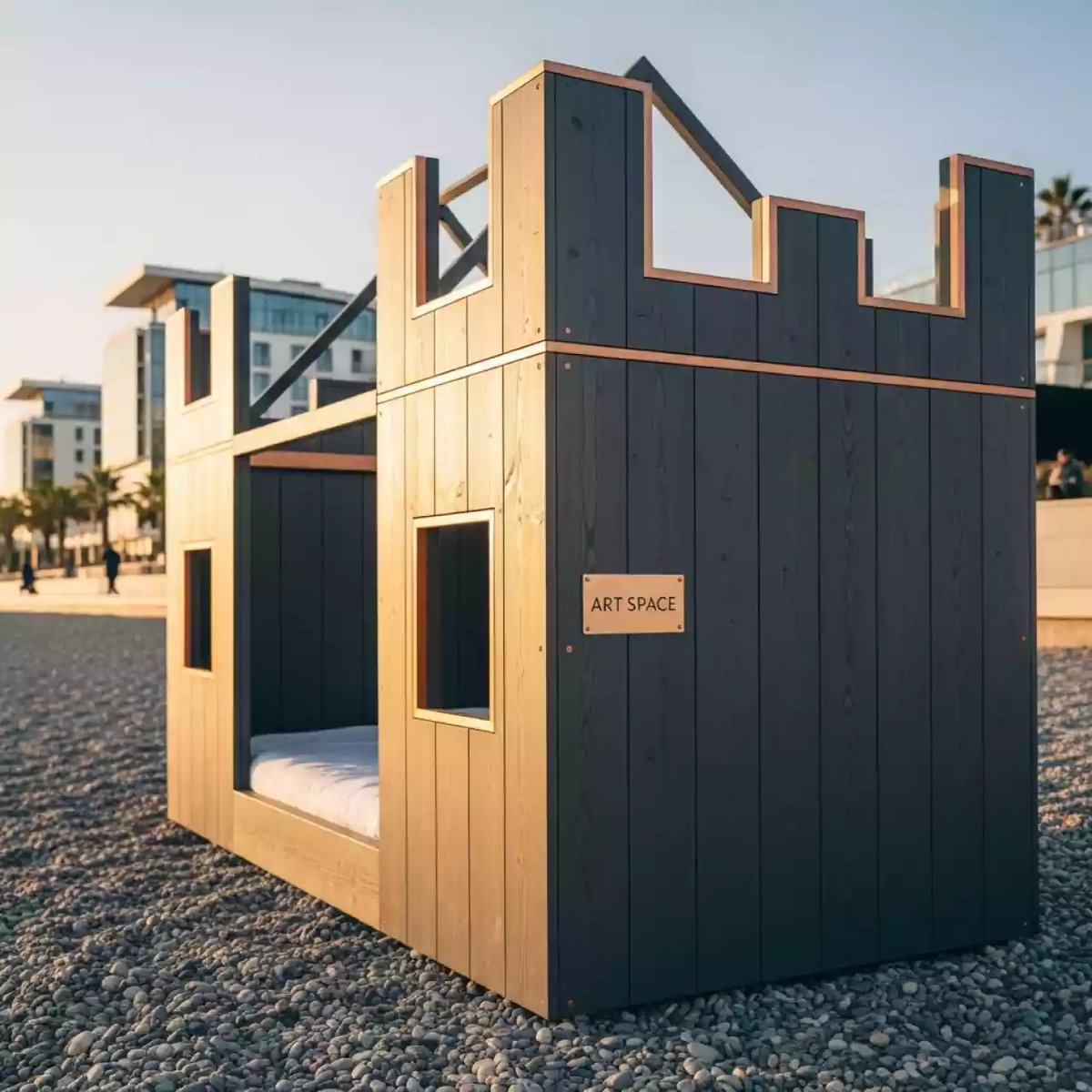 Аренда Кроватка детская замок на пляже «Маяк» — ART SPACE