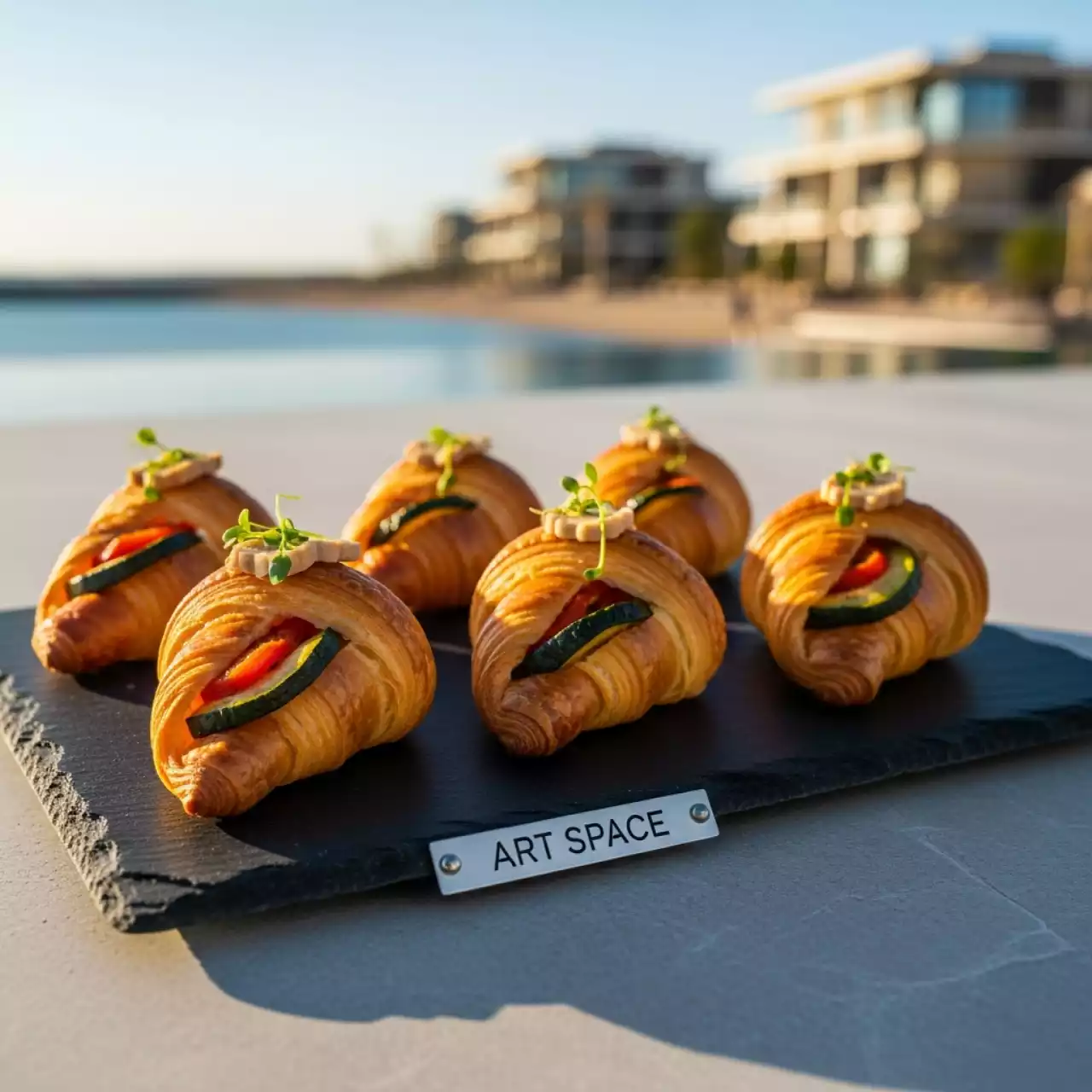 Аренда Круассан мини с печеными овощами на пляже «Маяк» — ART SPACE