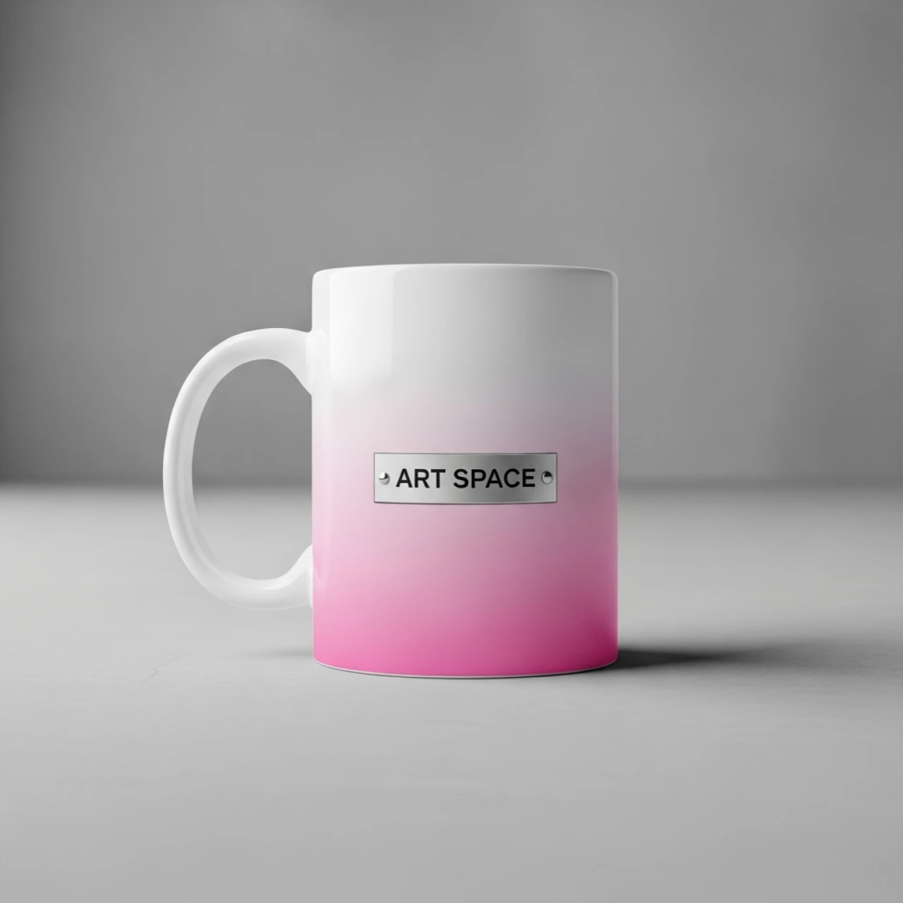 Аренда Кружка для сублимации белая прямая с розовой заливкой в Зимнем театре — ART SPACE