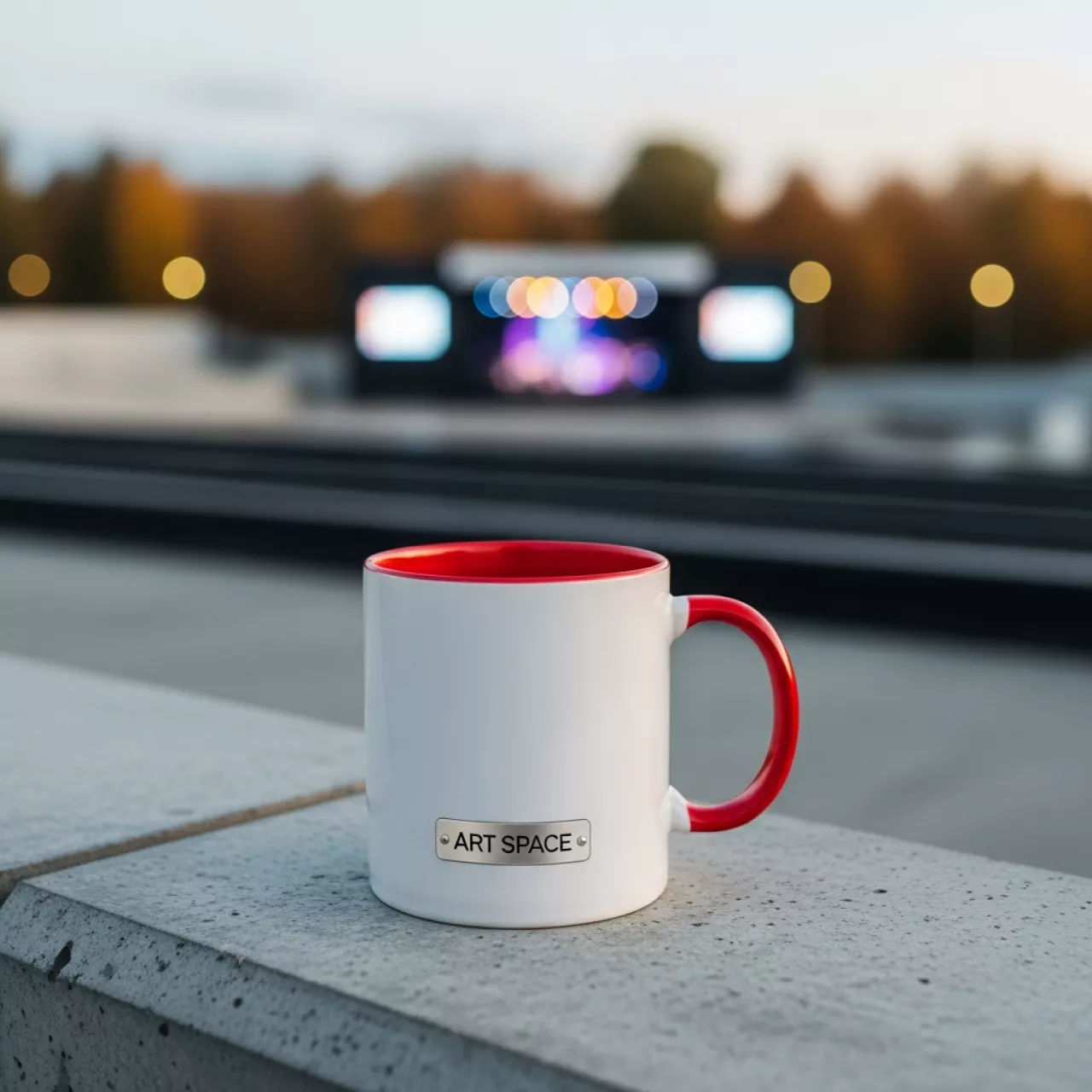 Аренда Кружка для сублимации прямая белая с красной заливкой в Imeretinskiy Hotel — ART SPACE