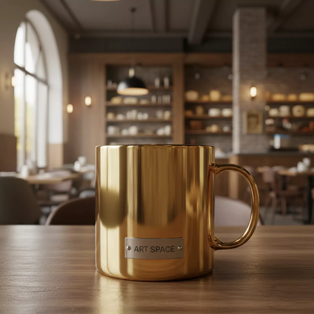 Аренда Кружка для сублимации прямая золотая B17JZ в ресторане «Сыроварня» — ART SPACE
