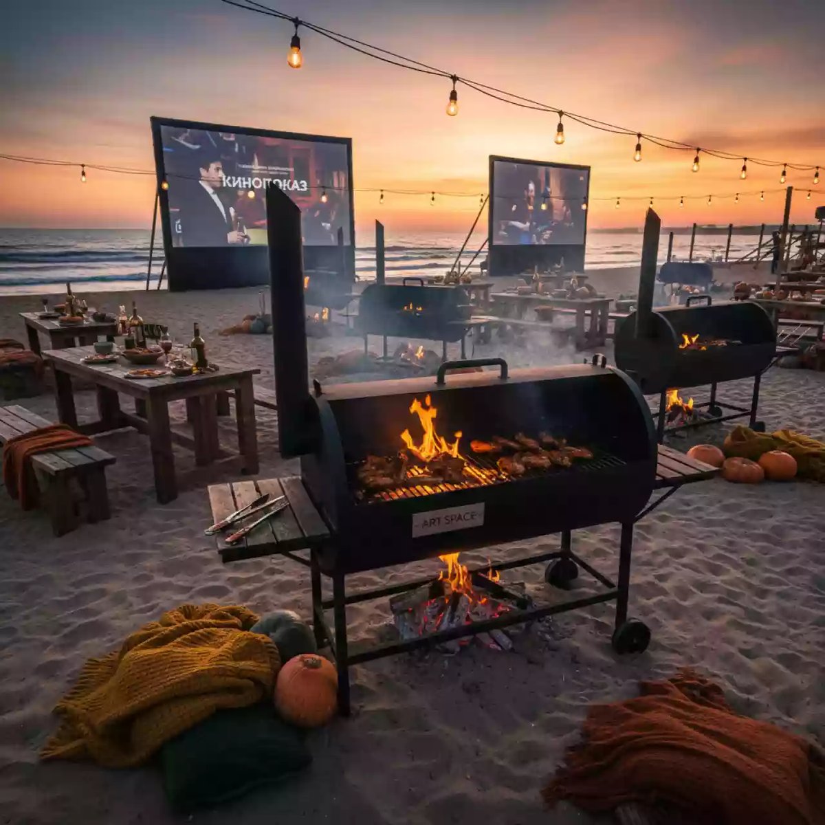Аренда Крылья барбекю мастер класс на пляже «Ривьера» — ART SPACE