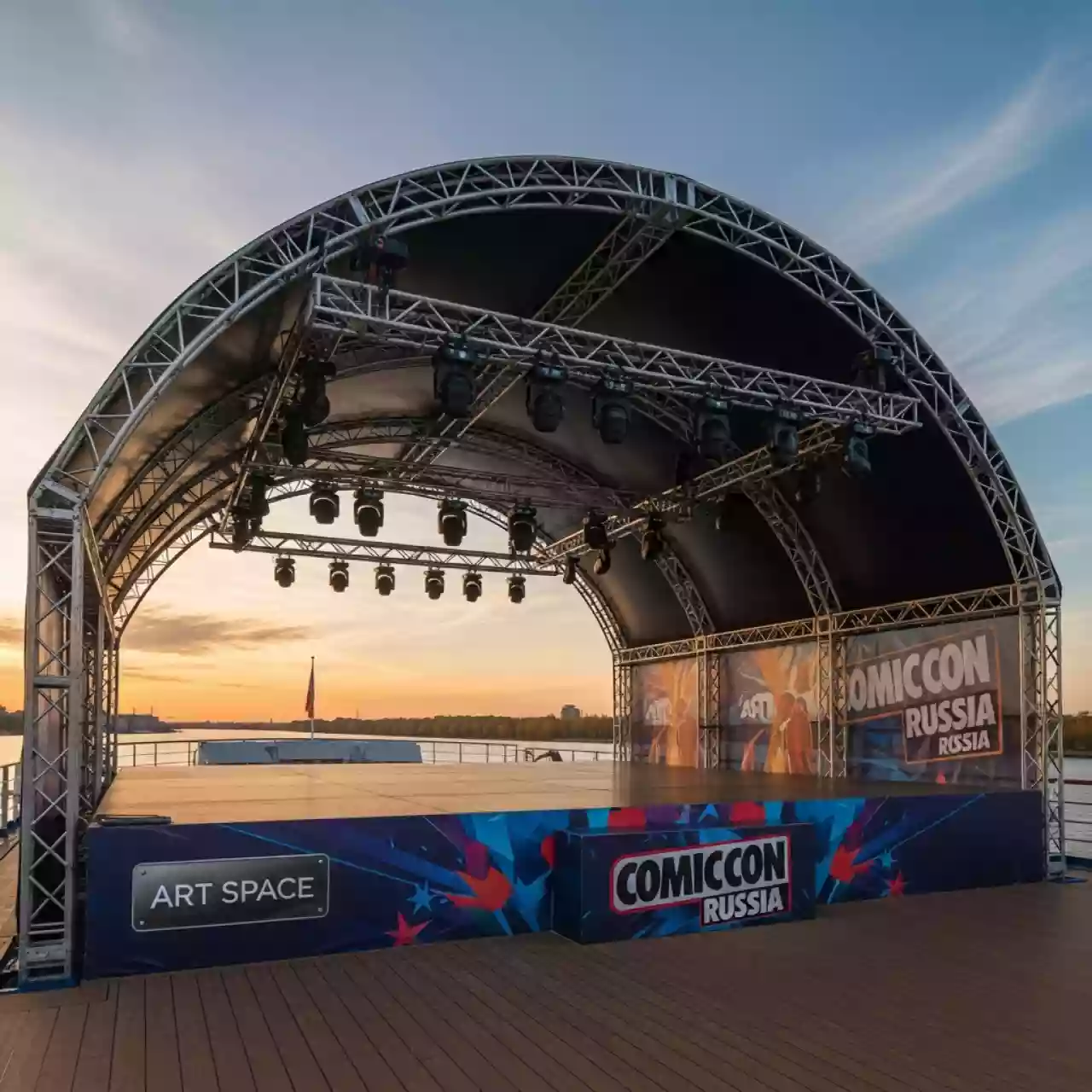 Аренда Крыша арочная Arc roof 18х10 м на теплоходе «Дагомыс» — ART SPACE