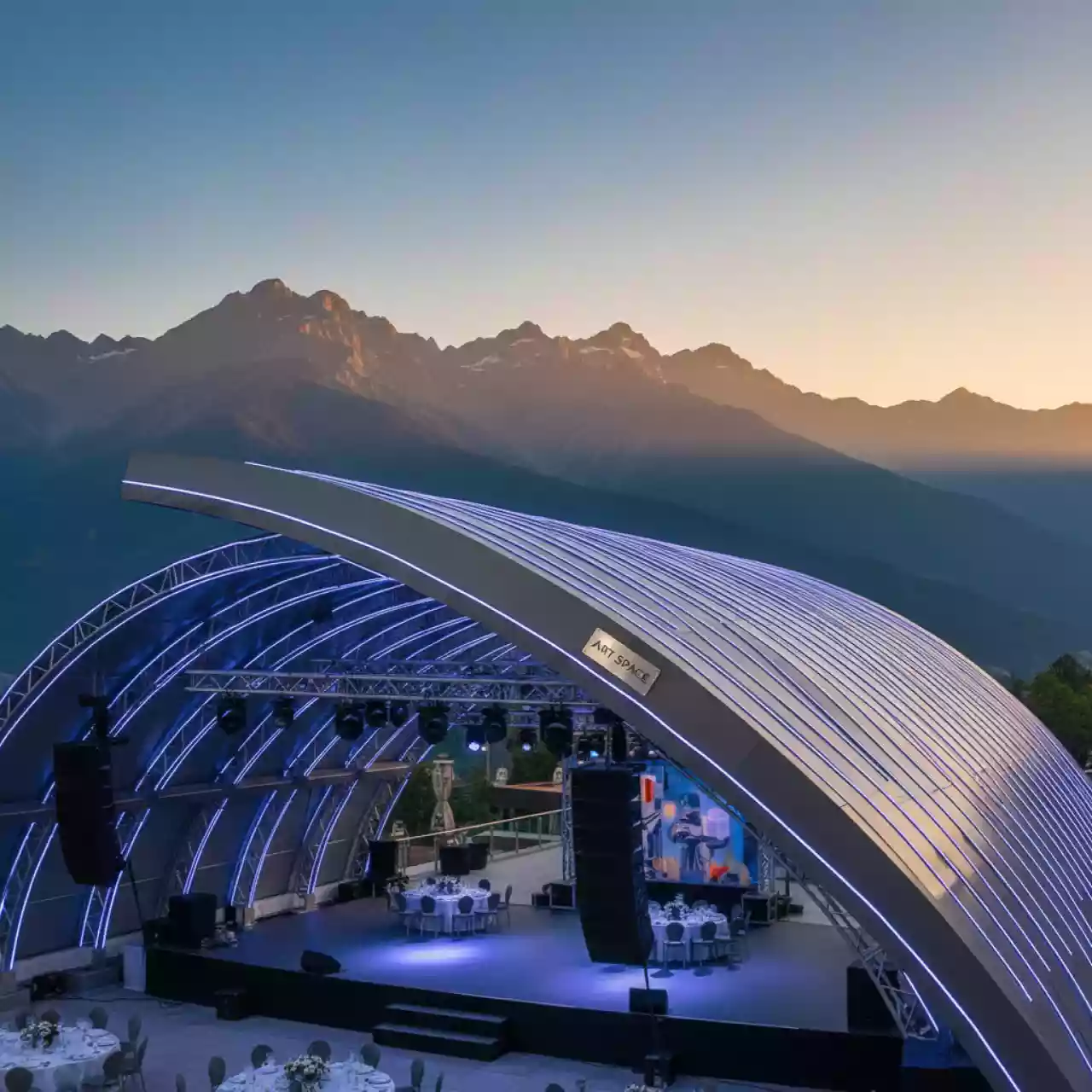 Аренда Крыша арочная Arc roof 8х6 м в Rixos Krasnaya Polyana — ART SPACE