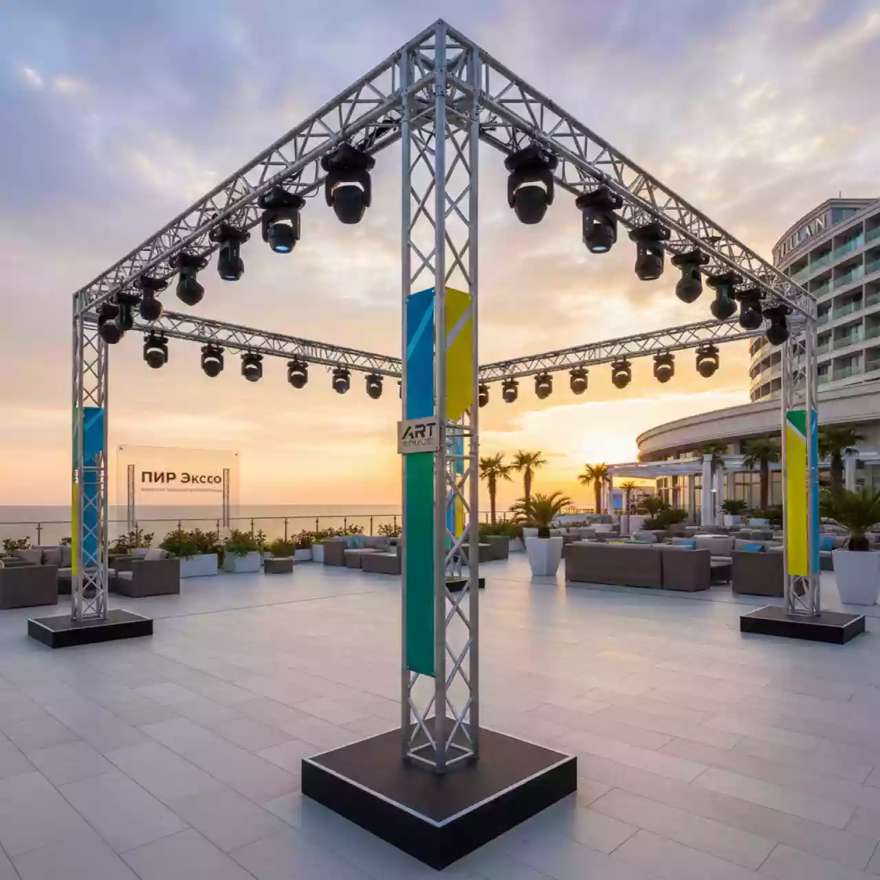 Аренда Крыша граунд временная 8х6 метров в Pullman Sochi Centre — ART SPACE