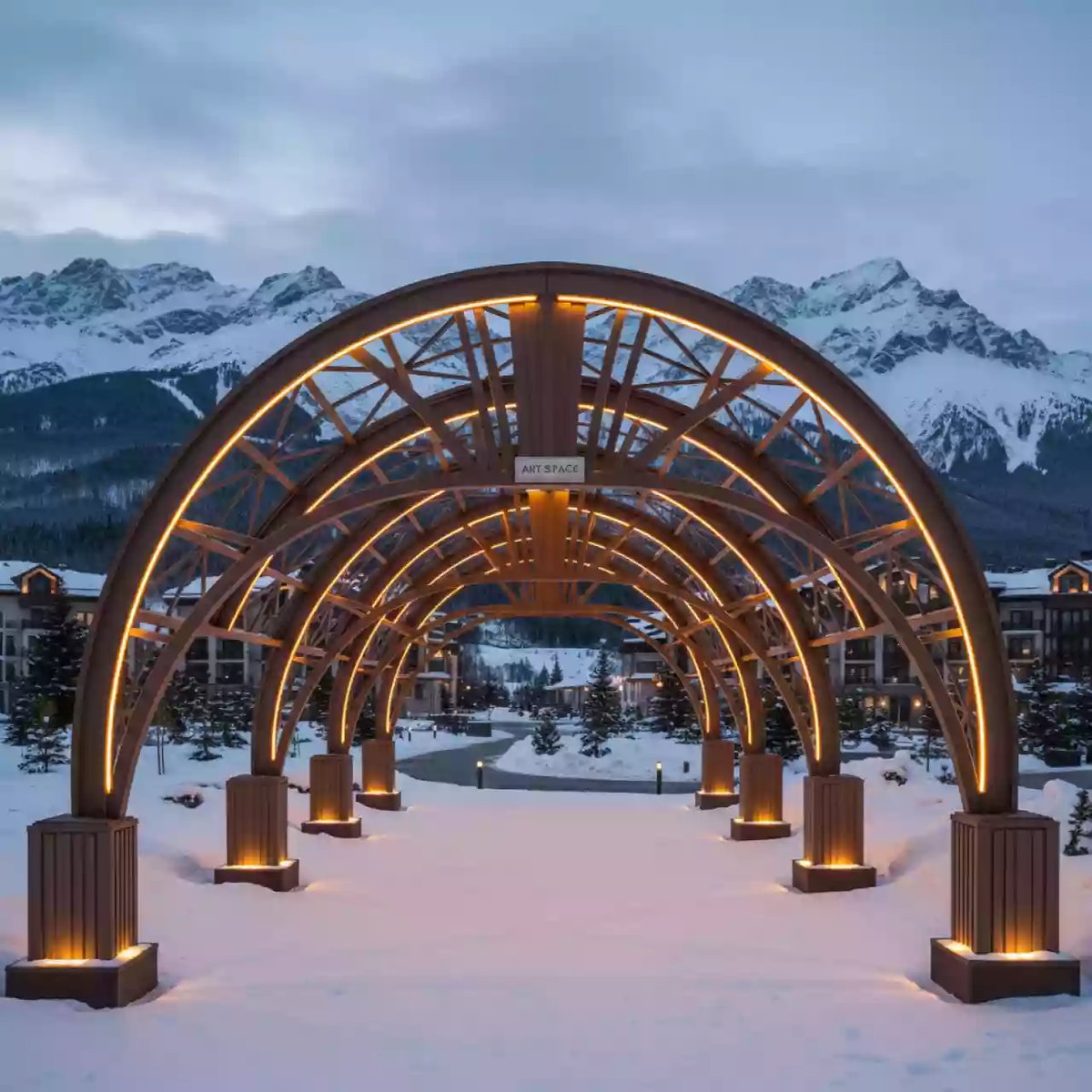 Аренда Крыша с дугообразной решеткой в Golden Tulip Rosa Khutor — ART SPACE