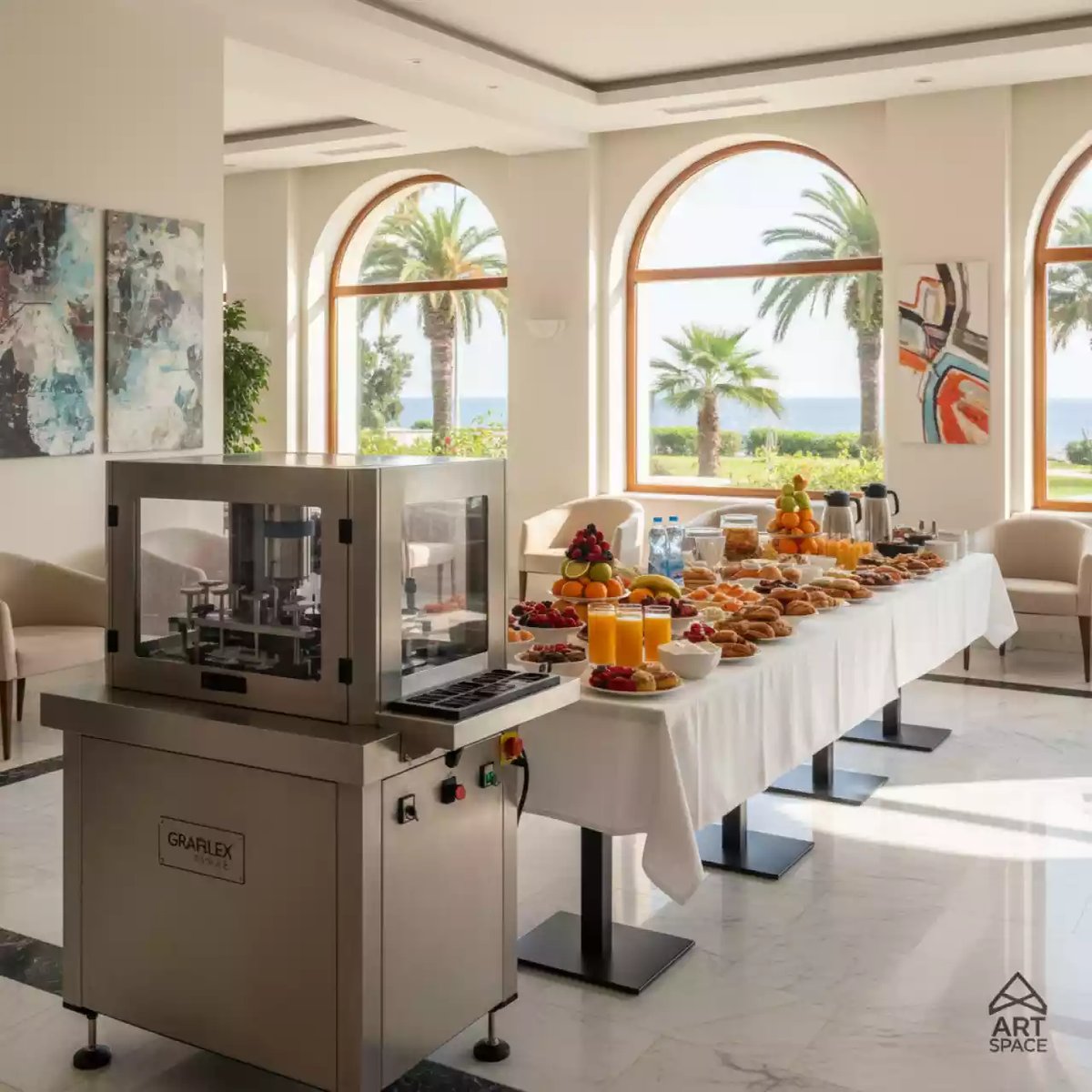 Аренда Крышкоделательный аппарат Grafalex 100L в отеле Radisson Lazurnaya — ART SPACE