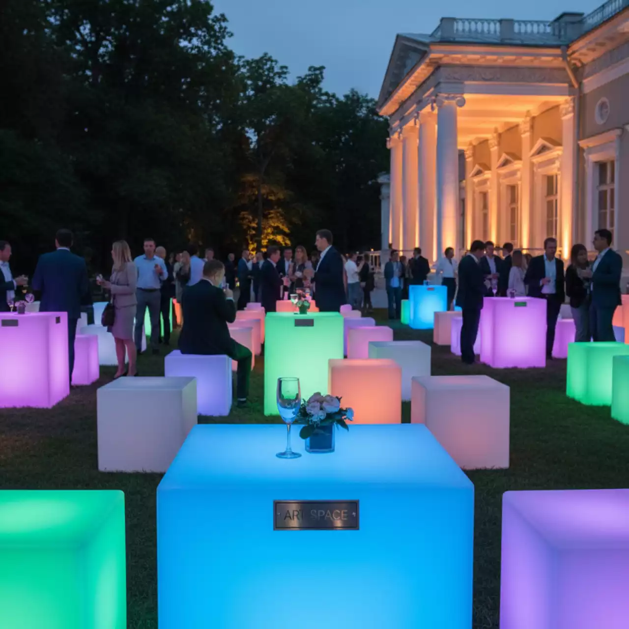 Аренда Куб декоративный светящийся в усадьбе Голицына — ART SPACE