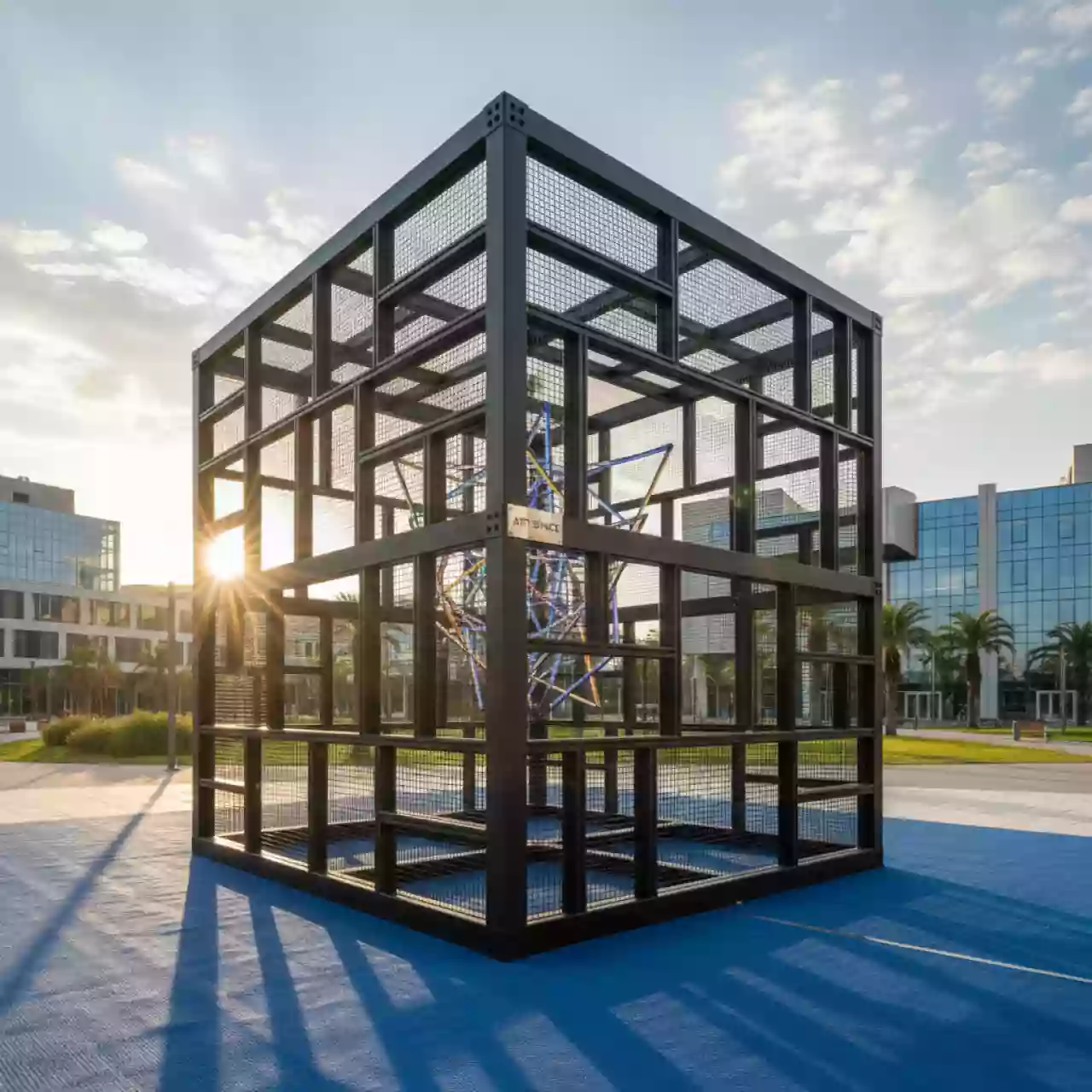 Аренда Куб из стальной сетки Big в Университете «Сириус» — ART SPACE