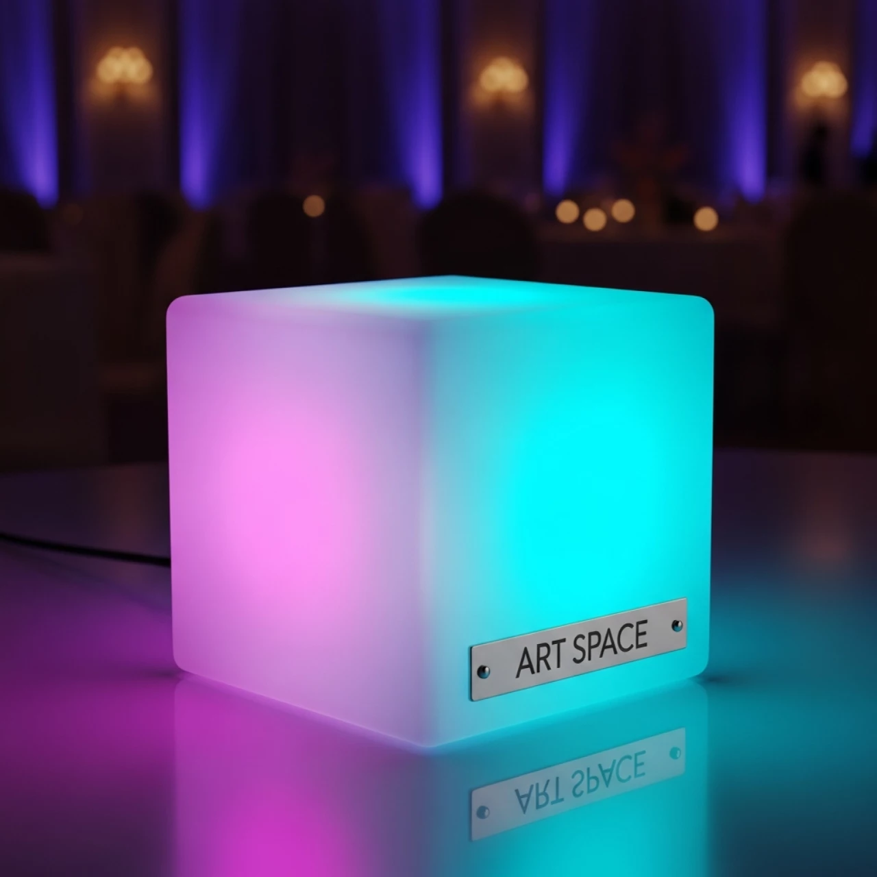Аренда Куб LED 20 см в банкетном зале «Дельфин» — ART SPACE