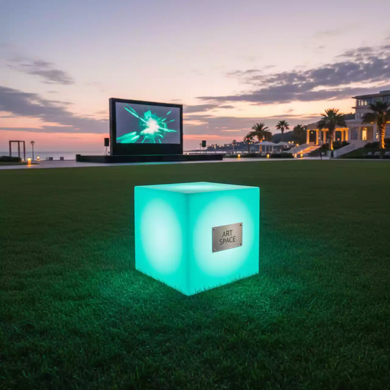 Аренда Куб LED 40х40 см в санатории «Сочи» — ART SPACE