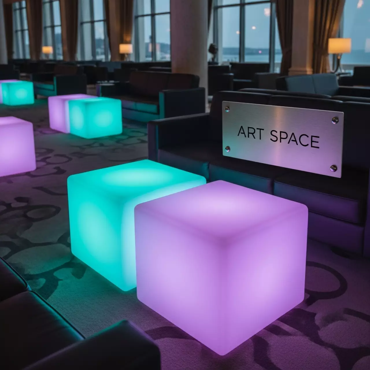 Аренда Куб светящийся LED в отеле Hyatt Regency Sochi — ART SPACE