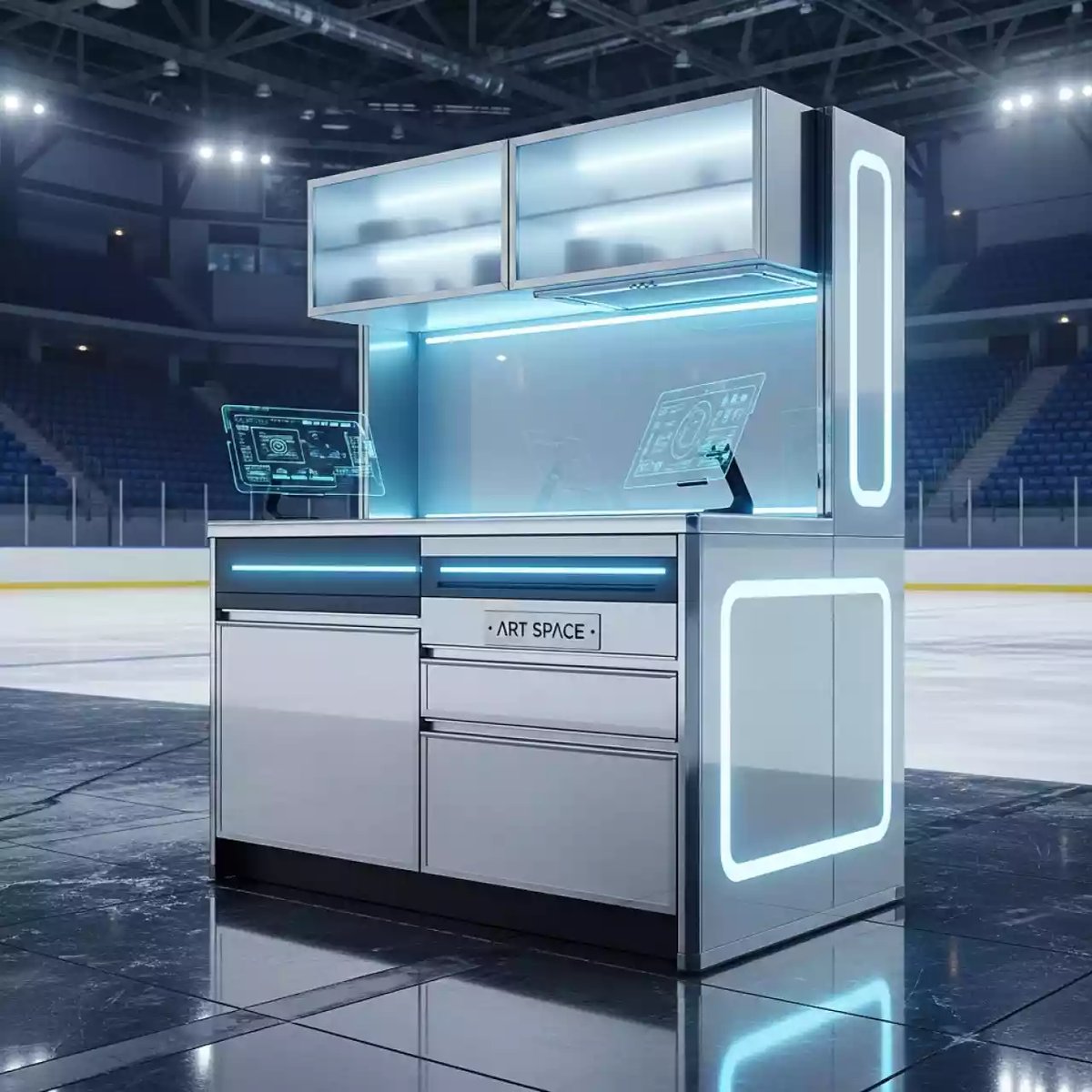 Аренда Кухня для 1 комнатной квартиры современный стиль в Ледовом дворце «Айсберг» — ART SPACE