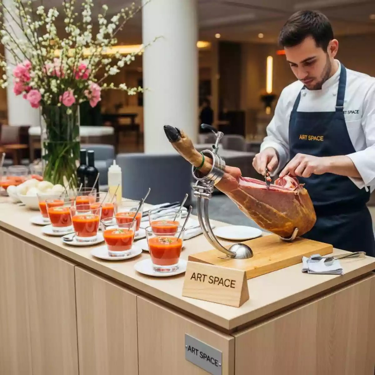 Аренда Кулинарная станция гаспачо с хамоном в Cosmos Sochi Hotel — ART SPACE
