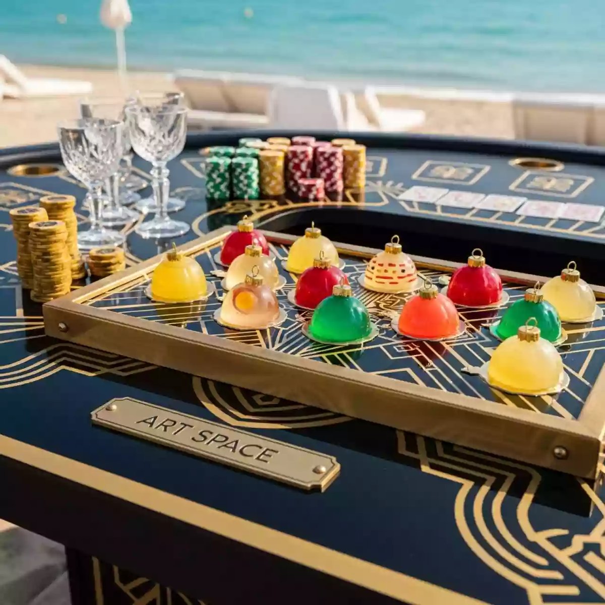 Аренда Кулинарное казино новогоднее желейное на пляже «Ривьера» — ART SPACE