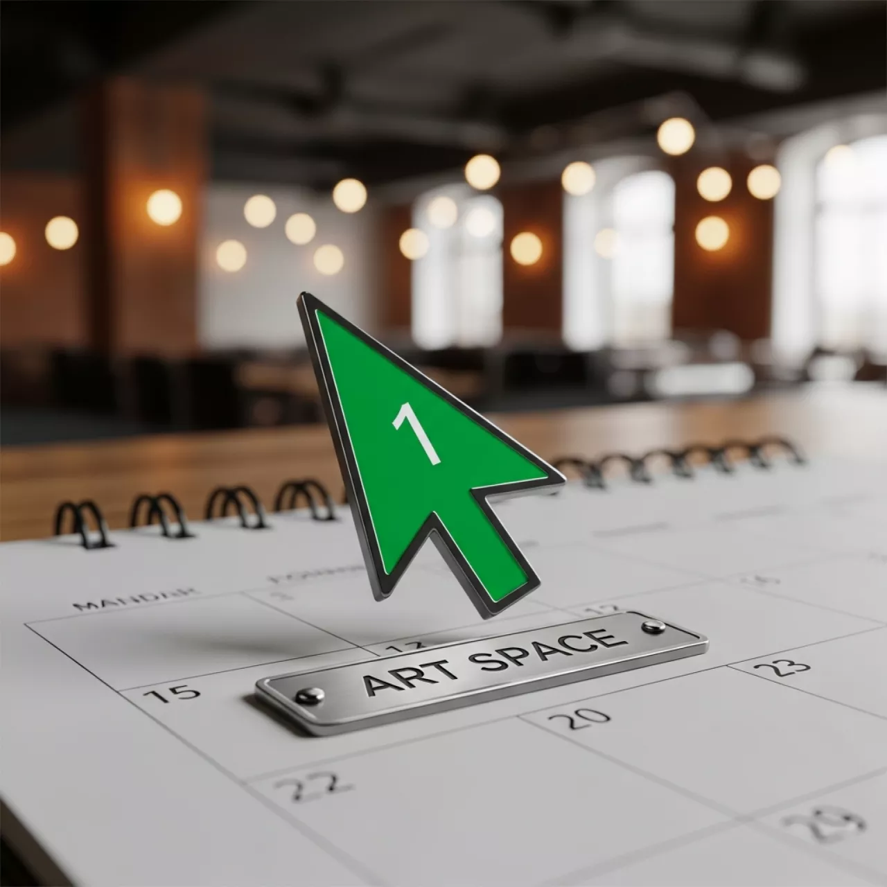 Аренда Курсоры календарные 1 й размер зеленые в ресторане «La Terrazza» — ART SPACE