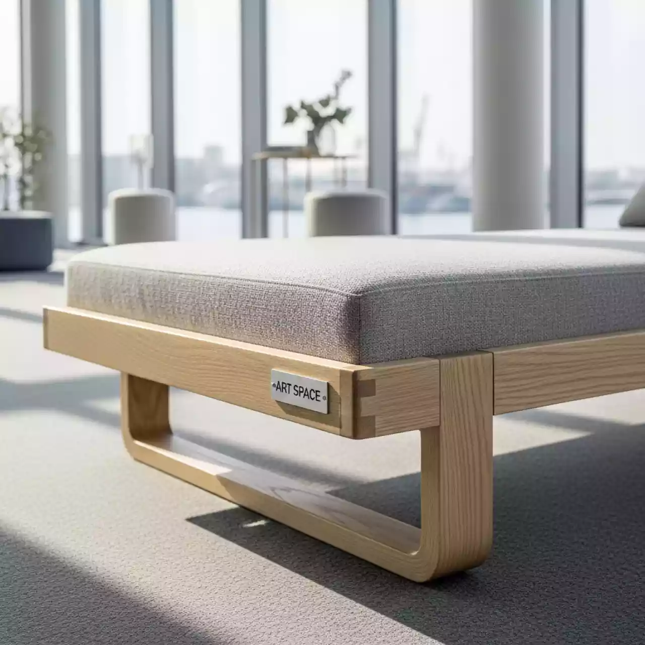 Аренда Кушетка Кофу текстиль беленый дуб в зале «Чайка» (Морпорт) — ART SPACE