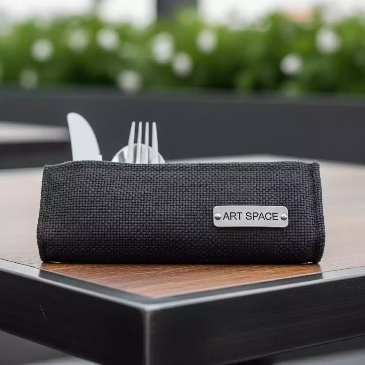 Аренда Куверт на 2 прибора Рогожка антрацит в ресторане «La Terrazza» — ART SPACE