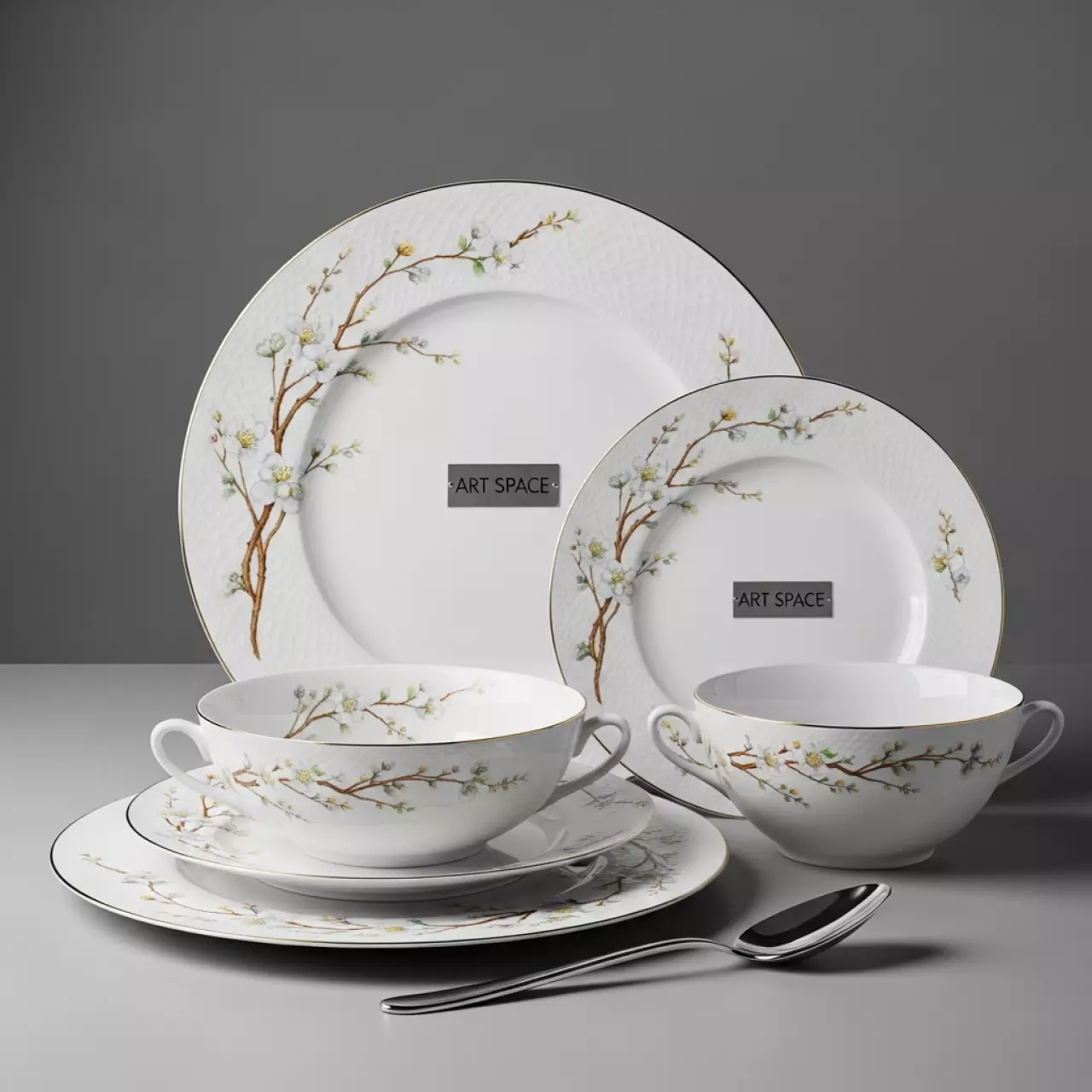 Аренда Куверт на 3 прибора Ричард Белая Ветка в Red Arena — ART SPACE