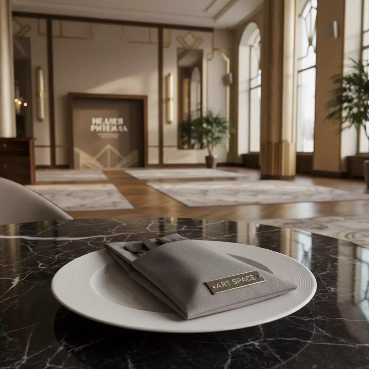 Аренда Куверт на 3 прибора ричард гладь серый в Karat Resort — ART SPACE