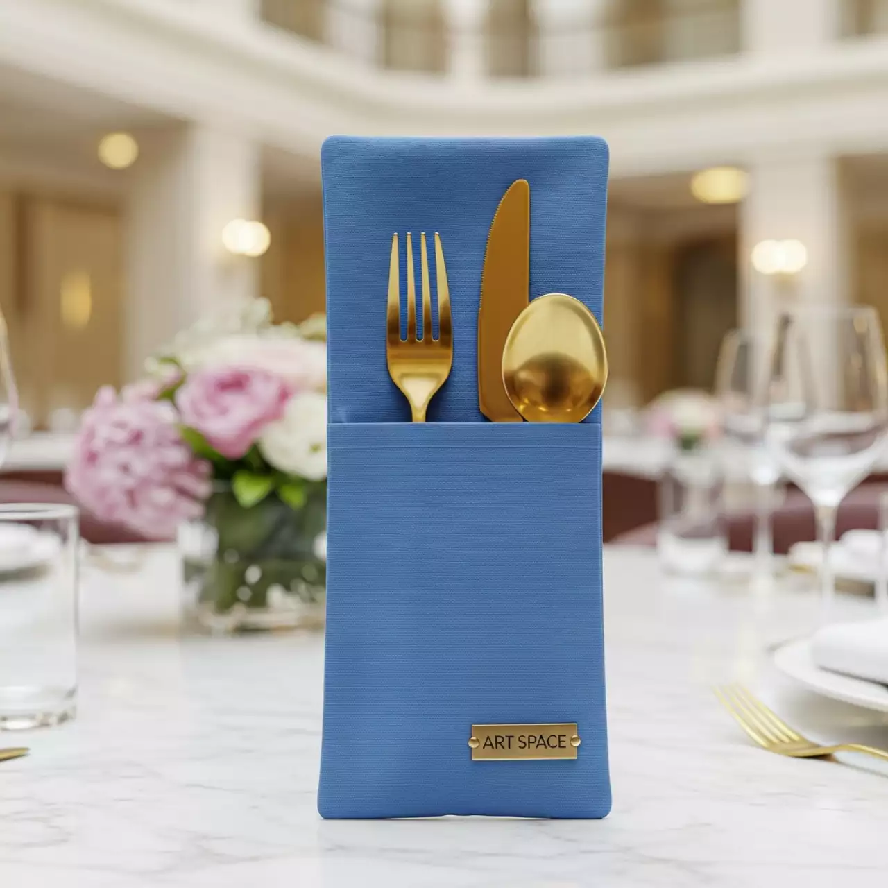 Аренда Куверт журавинка гладь на 2 прибора васильковый в отеле «Звездный» — ART SPACE