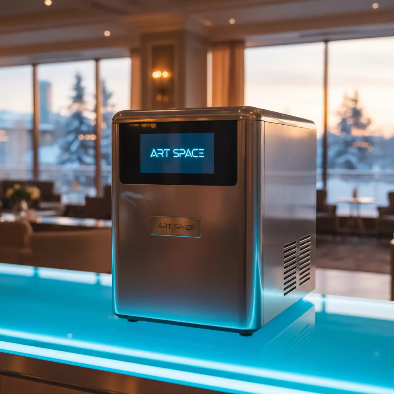 Аренда Льдогенератор 1 кг 0,15 кВт серебристый в гранд-отеле «Жемчужина» — ART SPACE