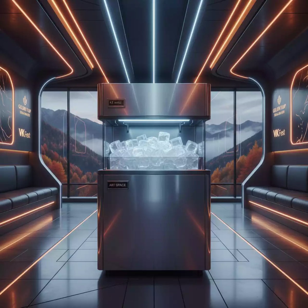 Аренда Льдогенератор профессиональный Scotsman NW308AS с бункером 160 кг в Golden Tulip Rosa Khutor — ART SPACE