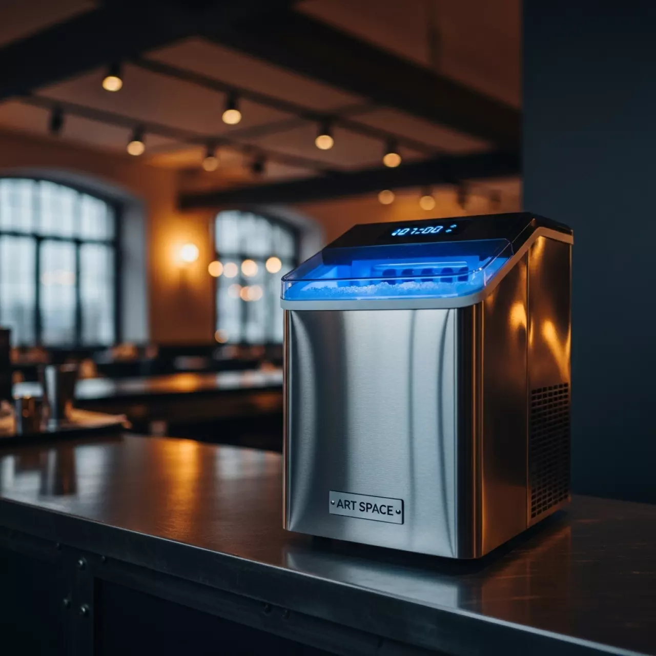 Аренда Льдогенератор с дисплеем 0,6 кг 0,15 кВт в ресторане «Высота 5642» — ART SPACE