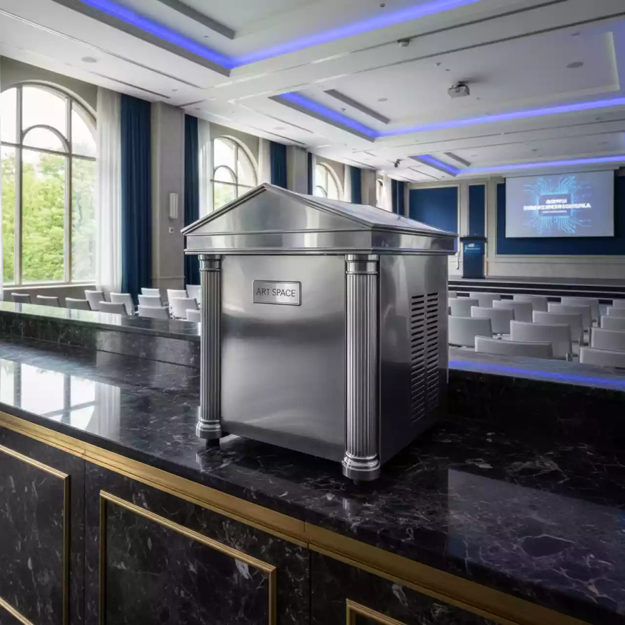 Аренда Льдогенератор серебристый 0,1 кВт в Radisson Blu Resort & Congress Centre — ART SPACE