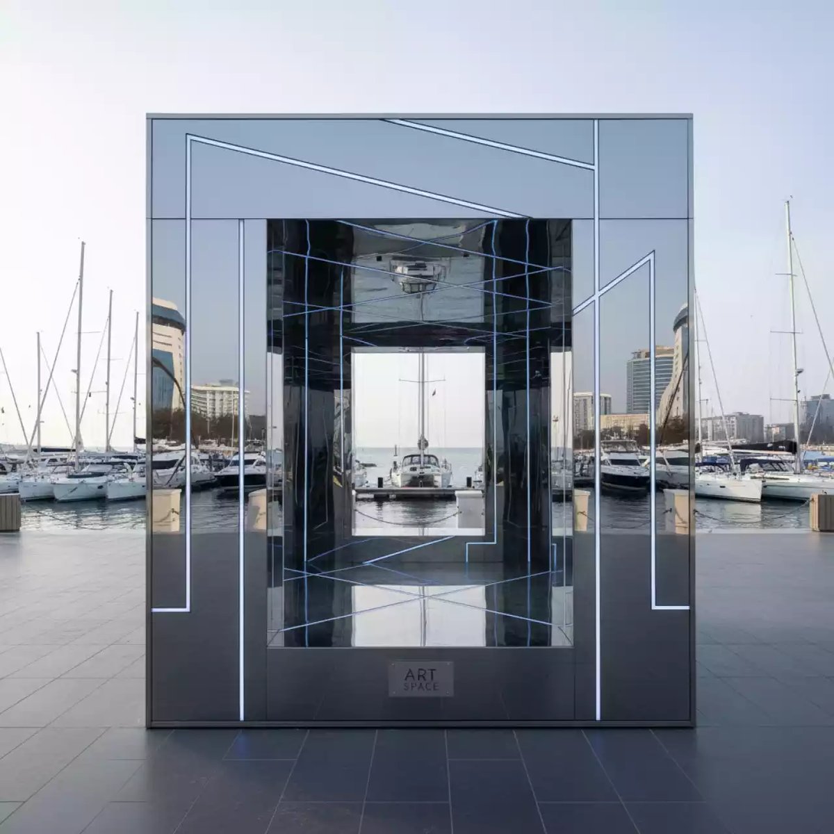 Аренда Лабиринт зеркальный SKY MAZE на парусной регате (Сочи) — ART SPACE