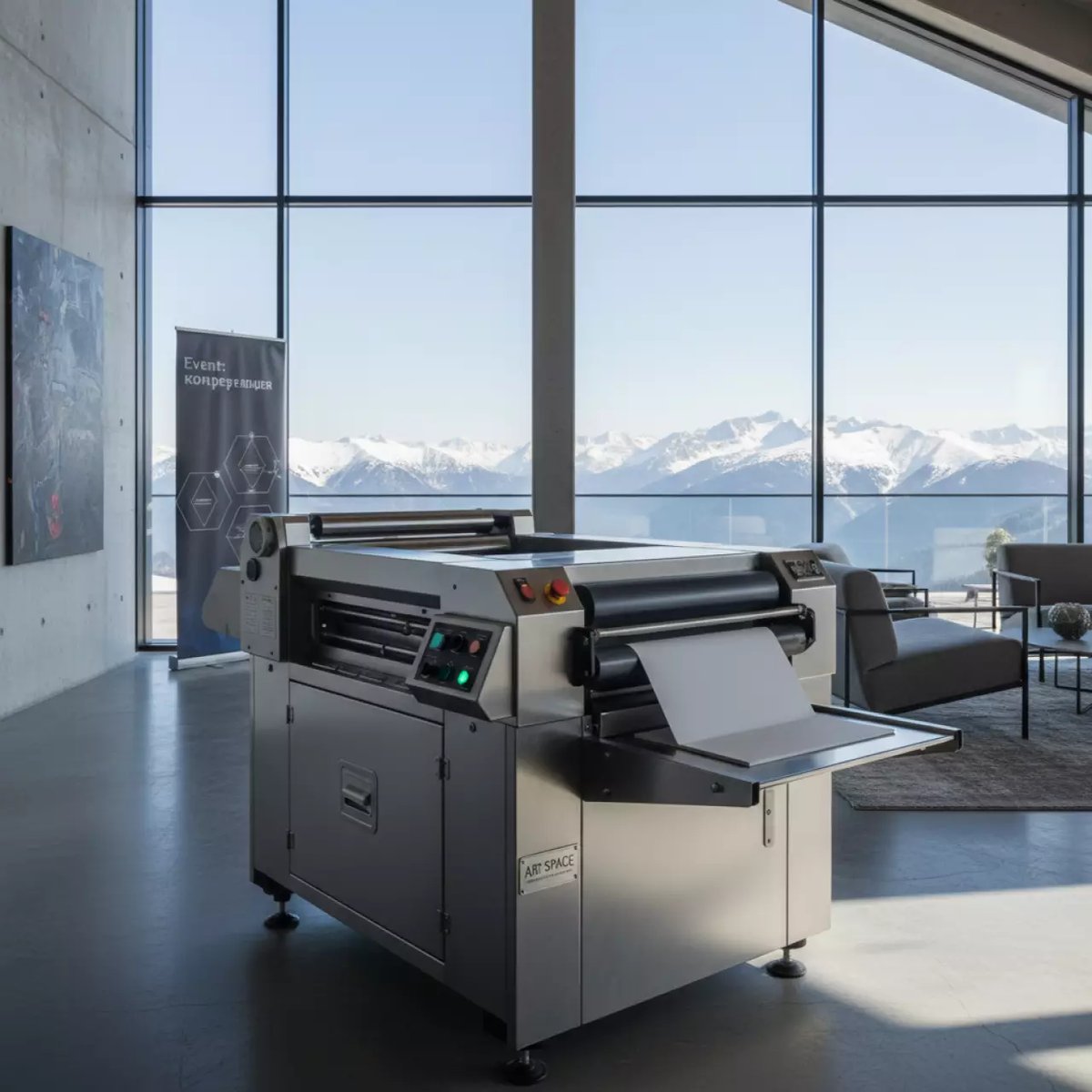 Аренда Ламинатор рулонный Foliant 520HP на площадке Rosa Peak (2320м) — ART SPACE
