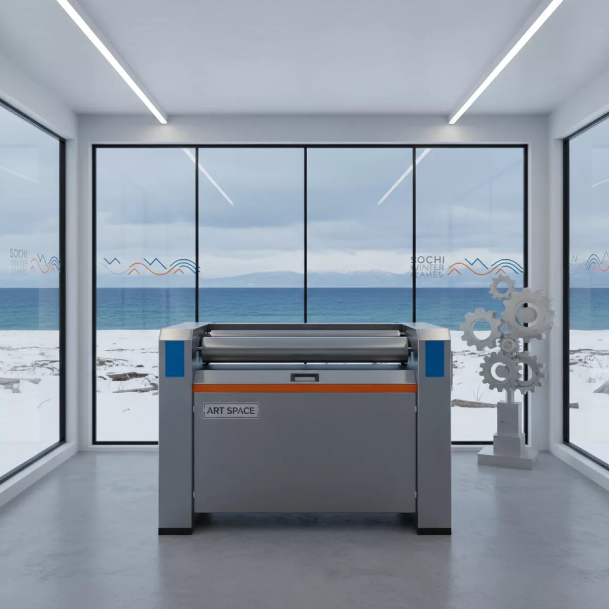 Аренда Ламинатор рулонный Guangming SF 920C на пляже «Ривьера» — ART SPACE