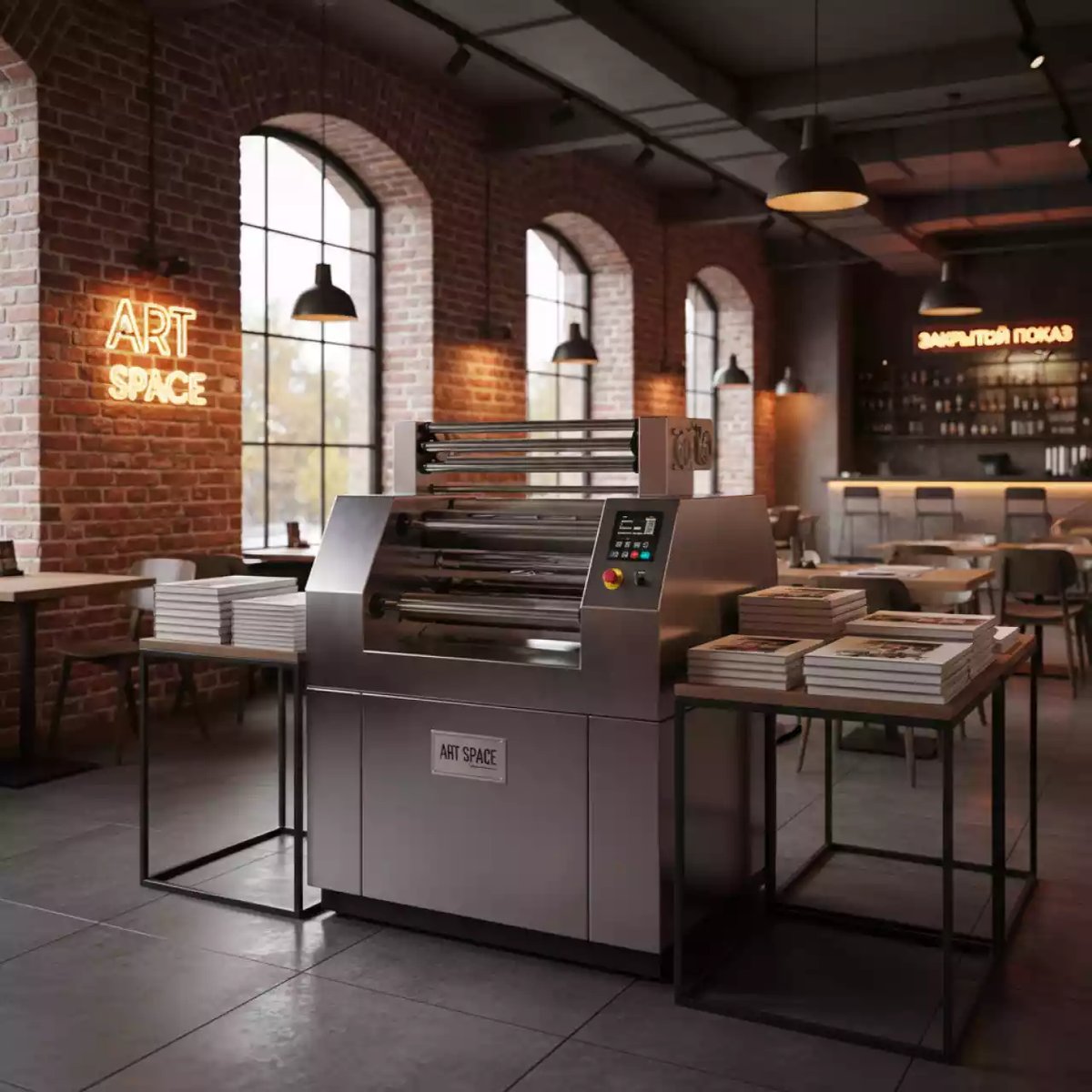 Аренда Ламинатор рулонный Guangming SWAFM 1050 в ресторане «Сыроварня» — ART SPACE