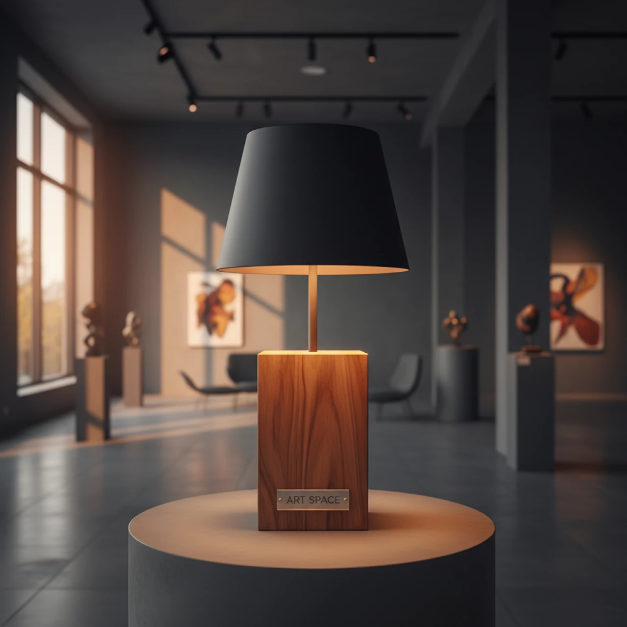 Аренда Лампа Sala 28 см антрацит натуральный тик в Cosmos Sochi Hotel — ART SPACE