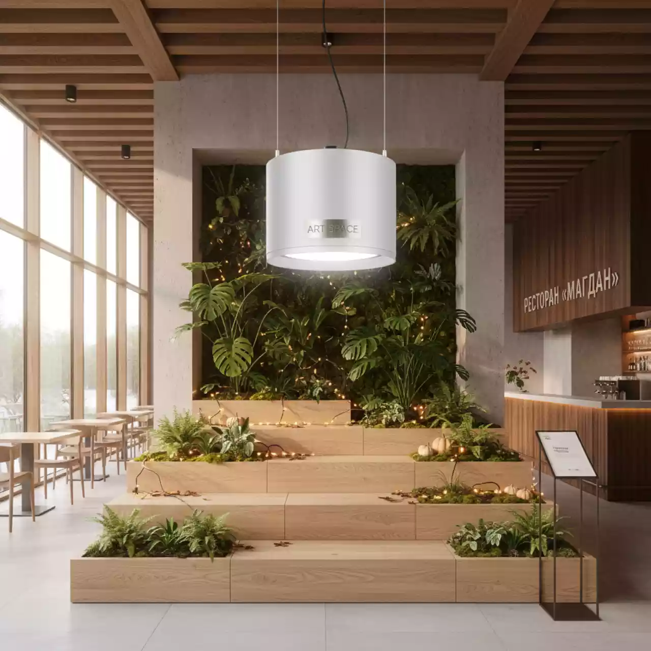 Аренда Лампа светодиодная для растений Uniel ALS 55WH в ресторане «Магадан» — ART SPACE