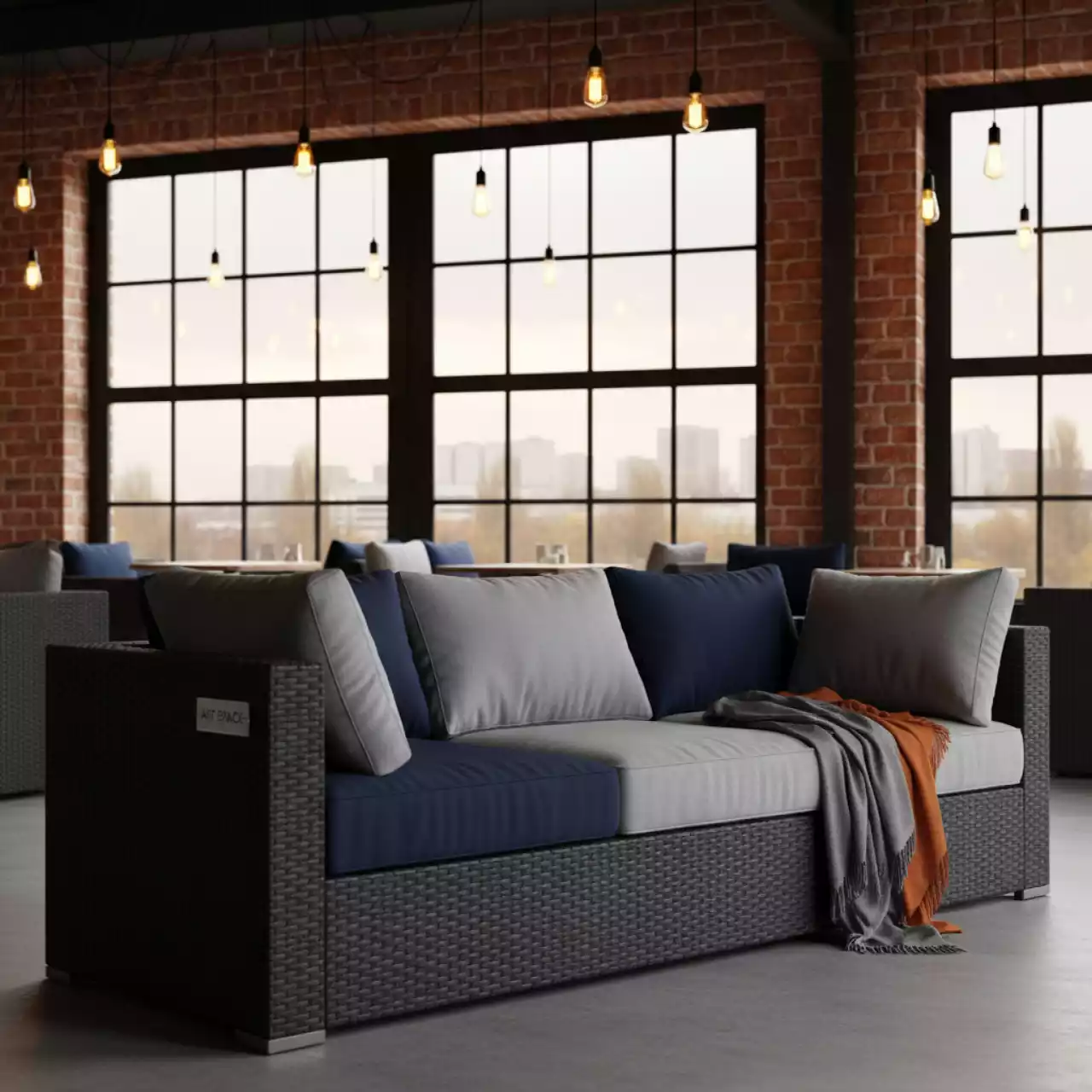 Аренда Лаунж диван плетеный Samui в ресторане «Высота 5642» — ART SPACE