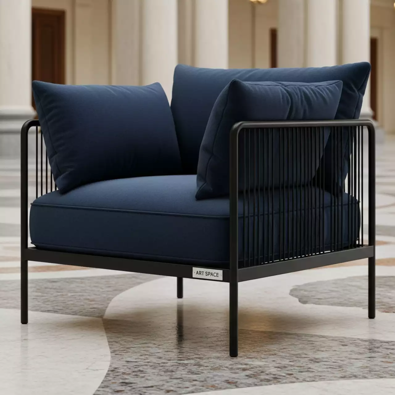 Аренда Лаунж кресло металлическое с подушкой Dress Code Smart Outdoor в Зимнем театре — ART SPACE