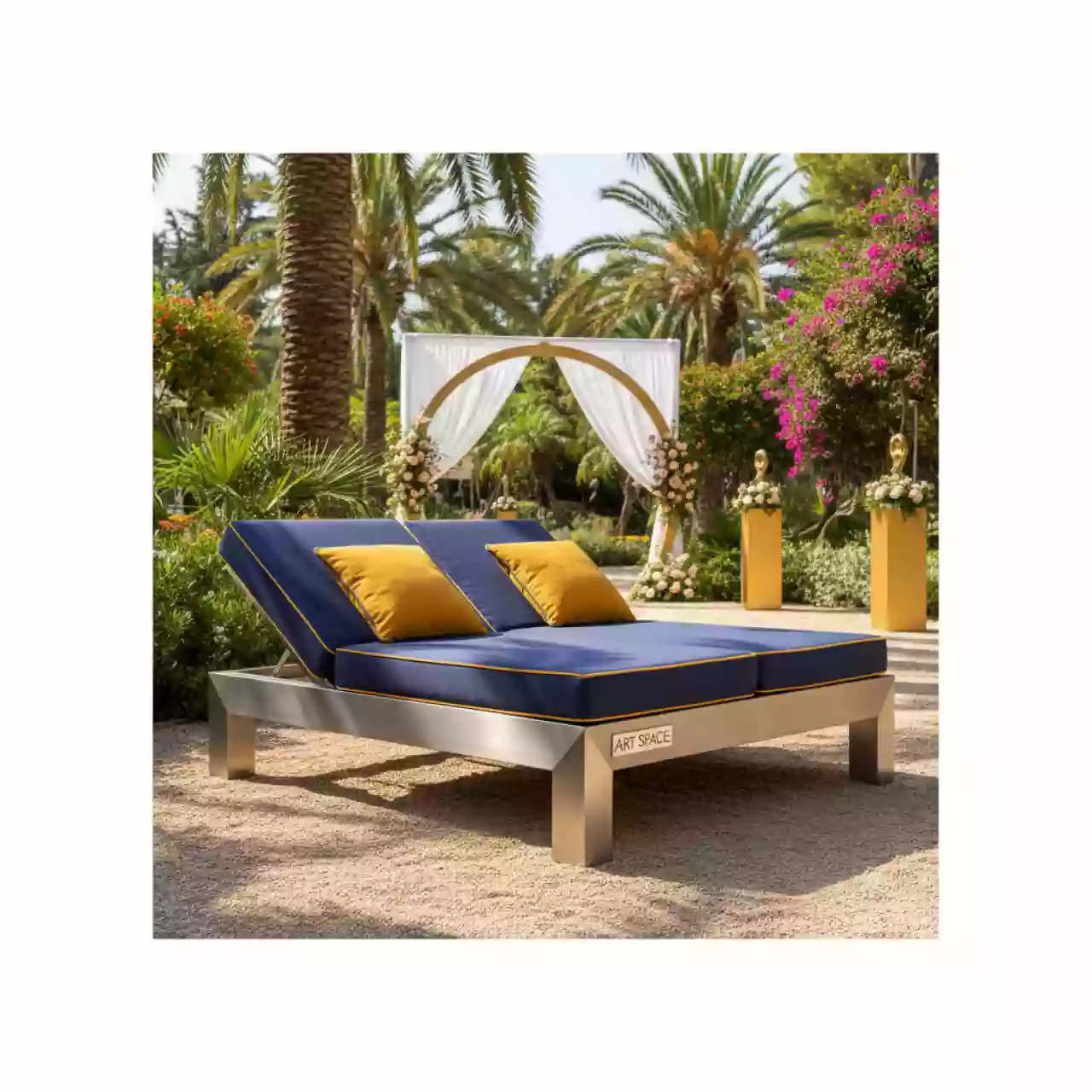 Аренда Лаунж лежак двухместный Bali в парке «Ривьера» — ART SPACE