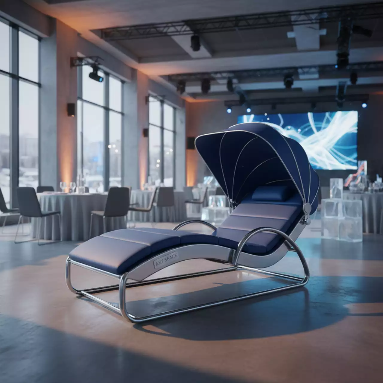 Аренда Лаунж лежак с козырьком Milos в банкетном зале «Дельфин» — ART SPACE