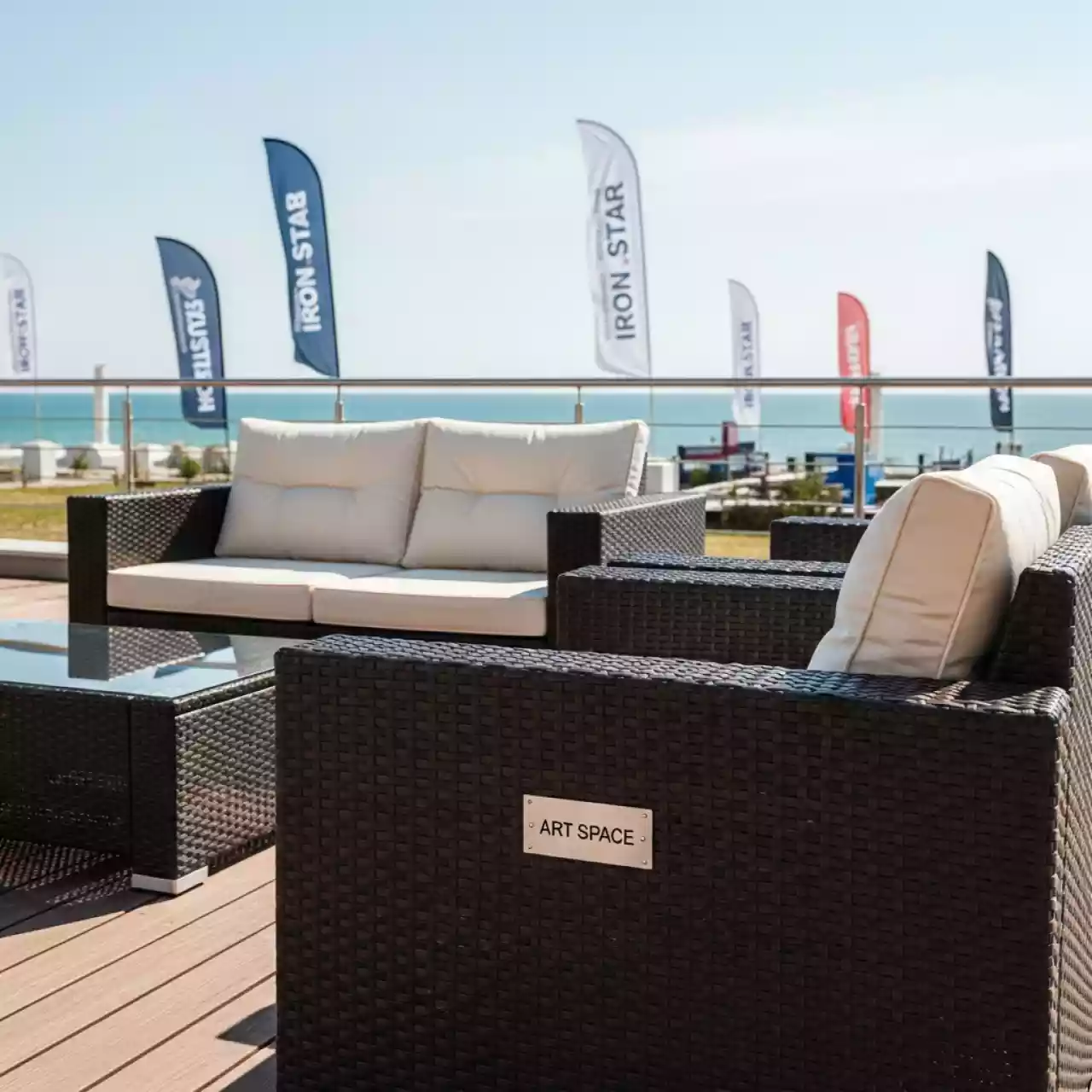 Аренда Лаунж зона Асти из искусственного ротанга на 4 персоны коричневая в Karat Resort — ART SPACE